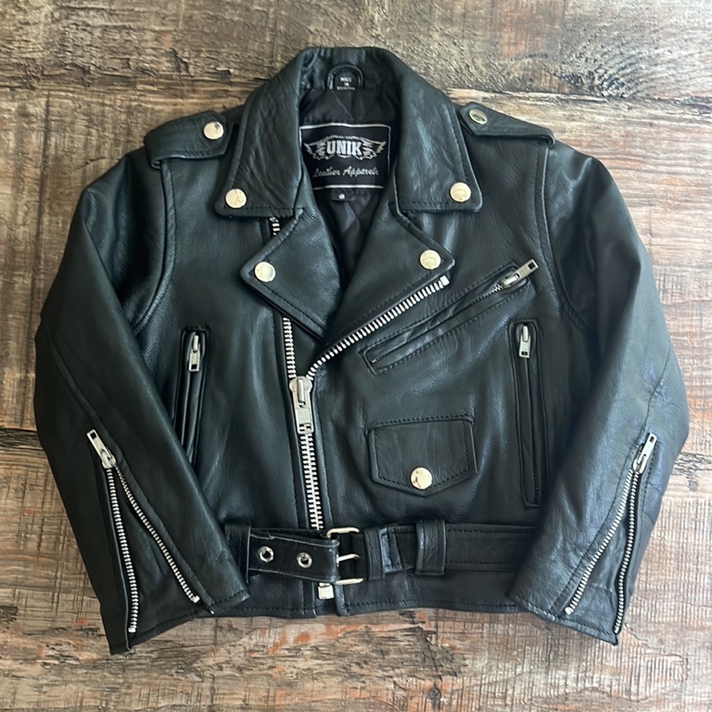 Unik Kid’s Premium Leather Jacket- Size 2